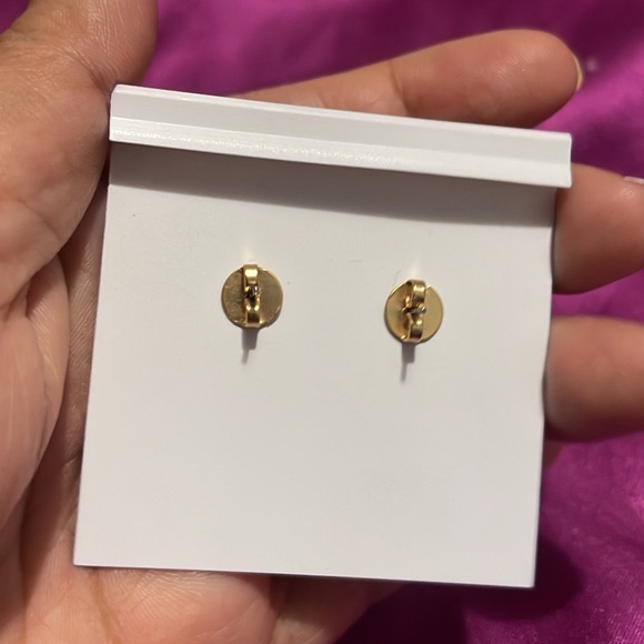 NWT Tory Burch Roman coin earring with dustbag. - Picture 3 of 5